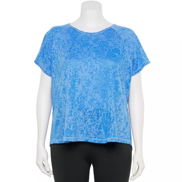 3/$20 Bundle Or New Size 2X Blue Tee From Tek Gear MSRP $20 - Picture 2 of 5